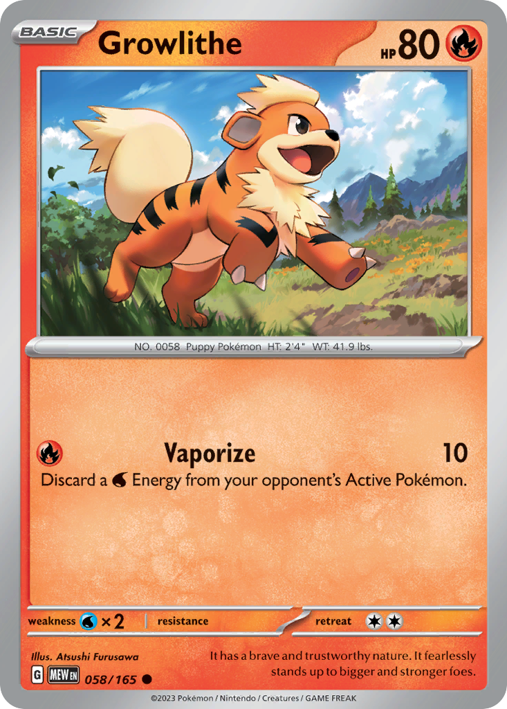 Growlithe - 58/165 - 151 SV3PT5 - Common