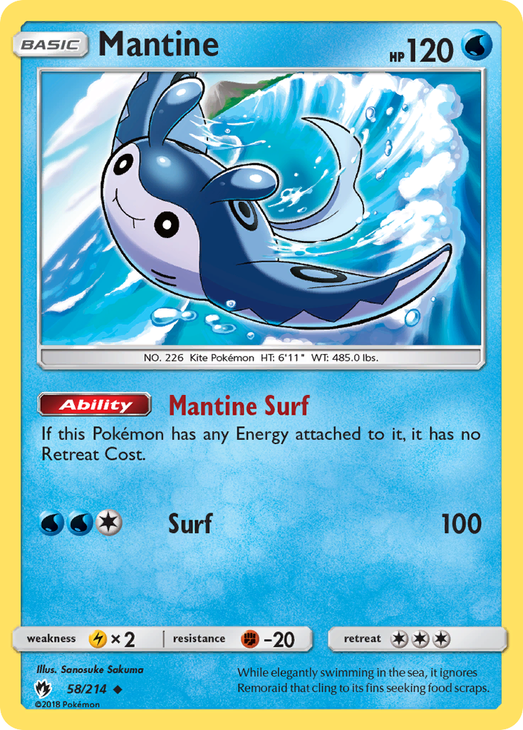 Mantine - 58/214 - Lost Thunder SM8 - Uncommon