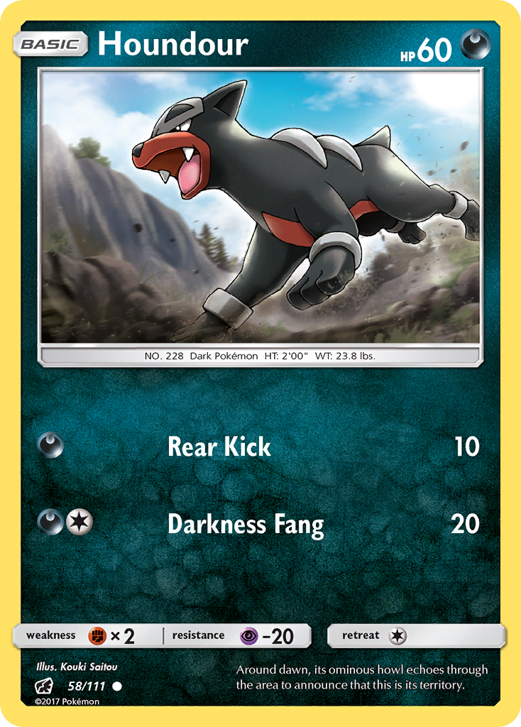 Houndour - 58/111 - Crimson Invasion SM4 - Common