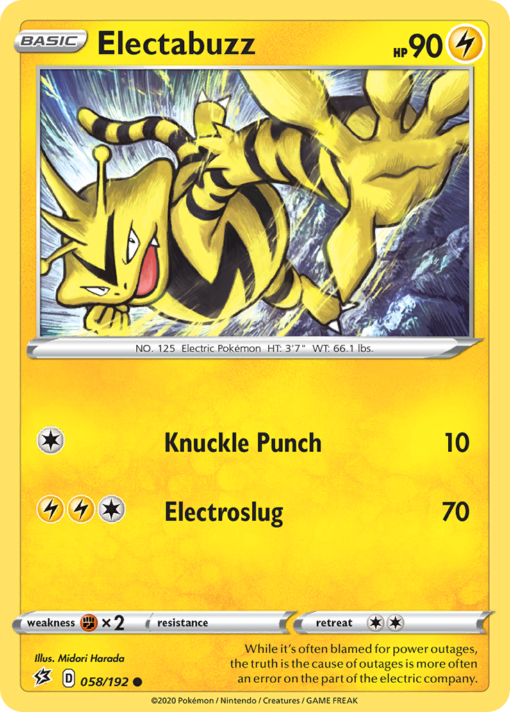 Electabuzz - 58/192 - Rebel Clash SWSH2 - Common