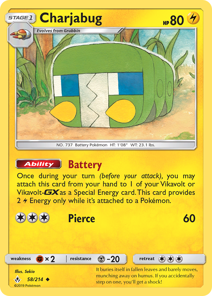 Charjabug - 58/214 - Unbroken Bonds SM10 - Uncommon