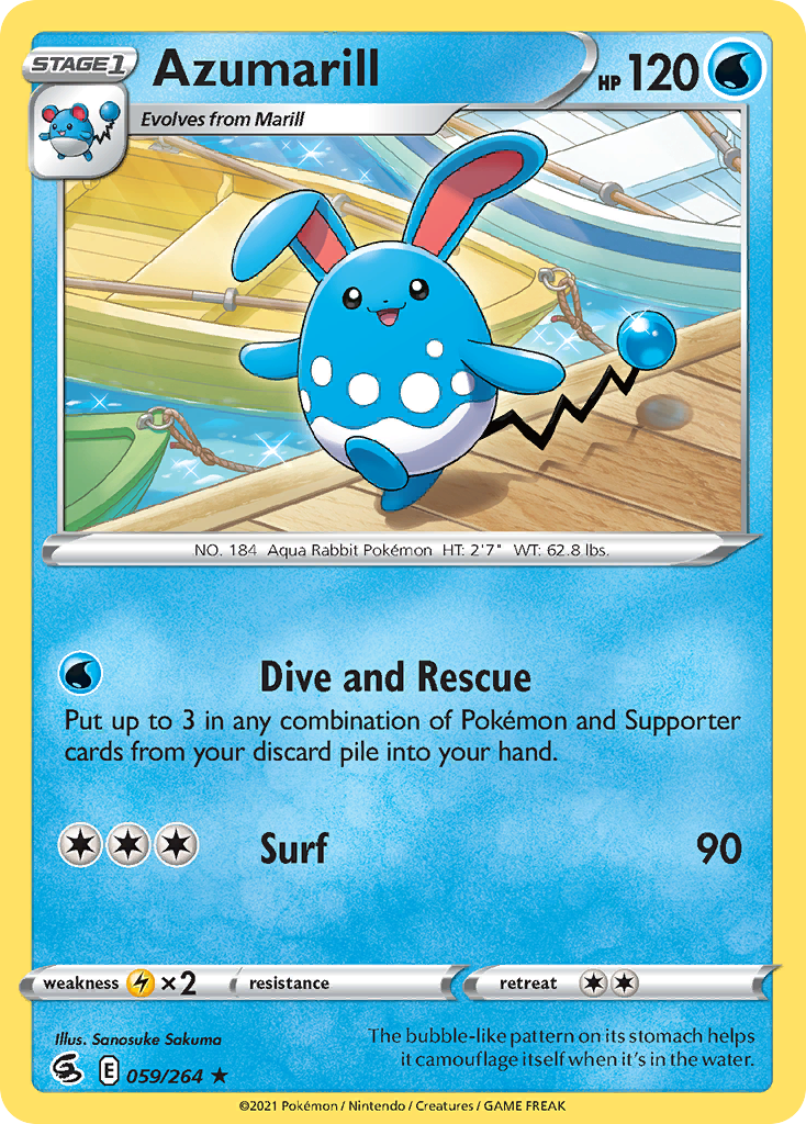 Azumarill - 59/264 - Fusion Strike SWSH8 - Rare
