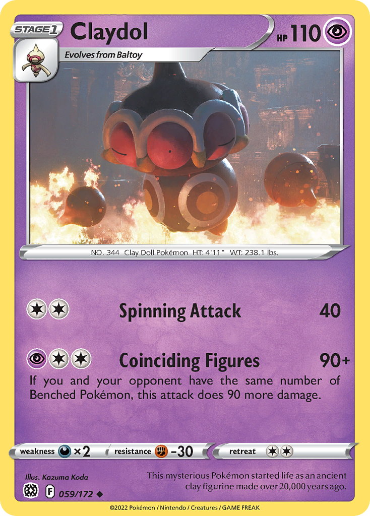 Claydol - 59/172 - Brilliant Stars SWSH9 - Uncommon