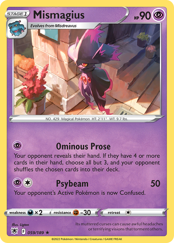 Mismagius - 59/189 - Astral Radiance SWSH10 - Rare