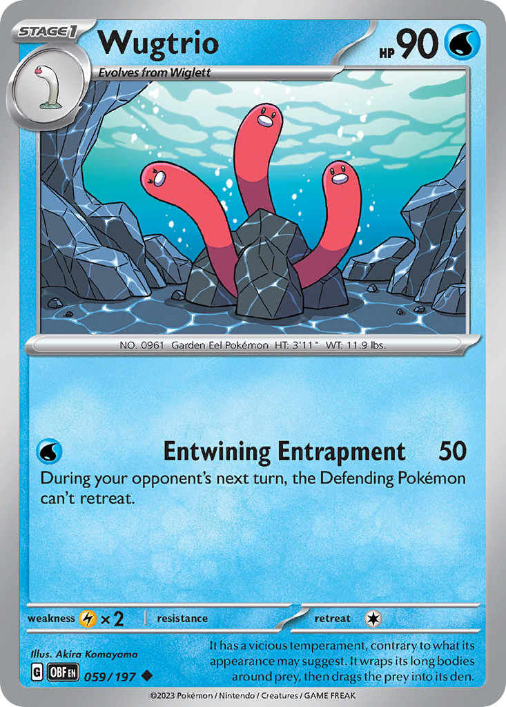 Wugtrio - 59/197 - Obsidian Flames SV3 - Uncommon