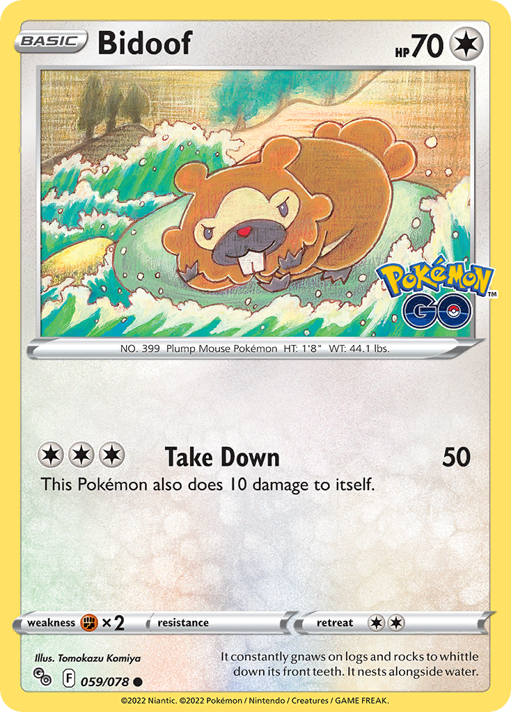 Bidoof - 59/78 - Pokémon GO PGO - Common