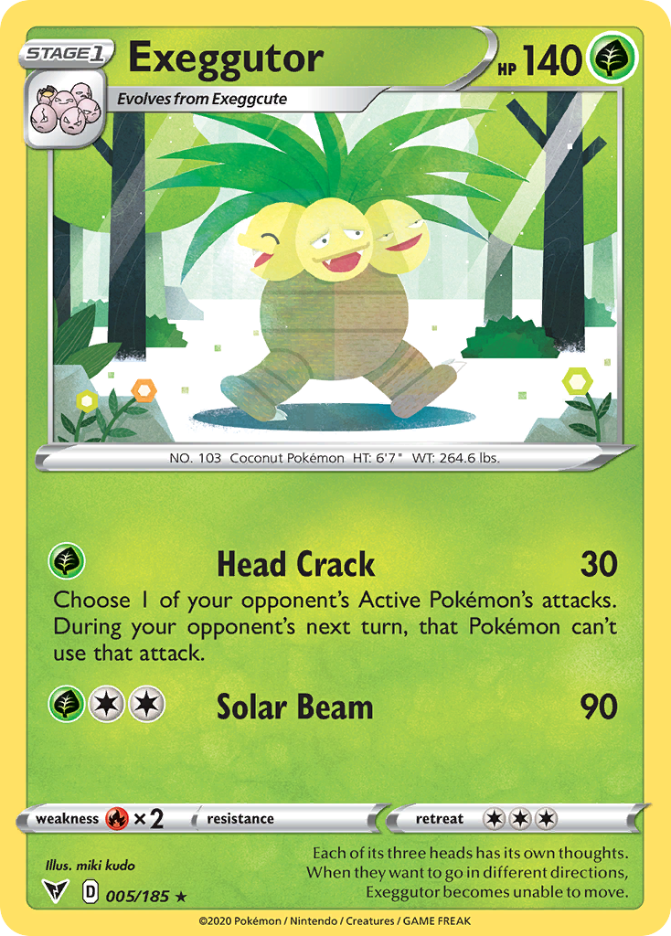 Exeggutor - 5/185 - Vivid Voltage SWSH4 - Rare