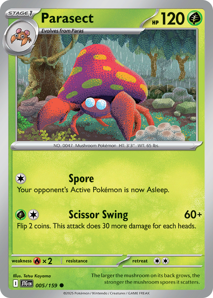 Parasect - 5/159 - Journey Together SV9 - Common