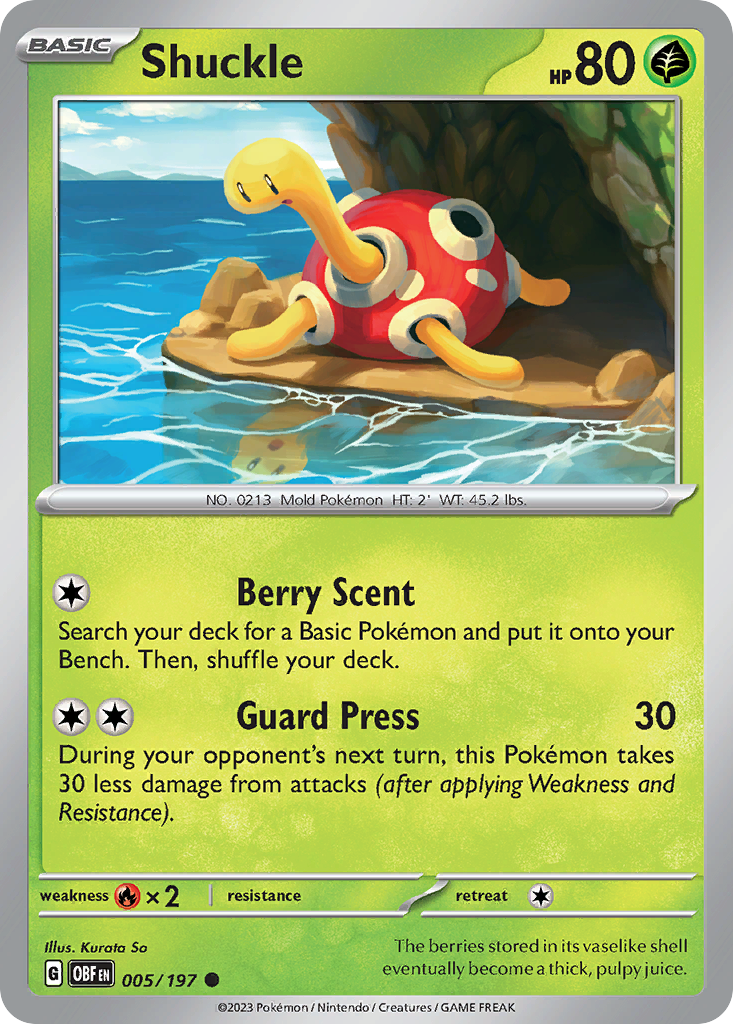 Shuckle - 5/197 - Obsidian Flames SV3 - Common