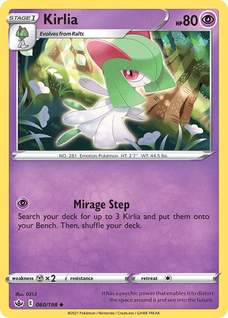 Kirlia - 60/198 - Chilling Reign SWSH6 - Uncommon