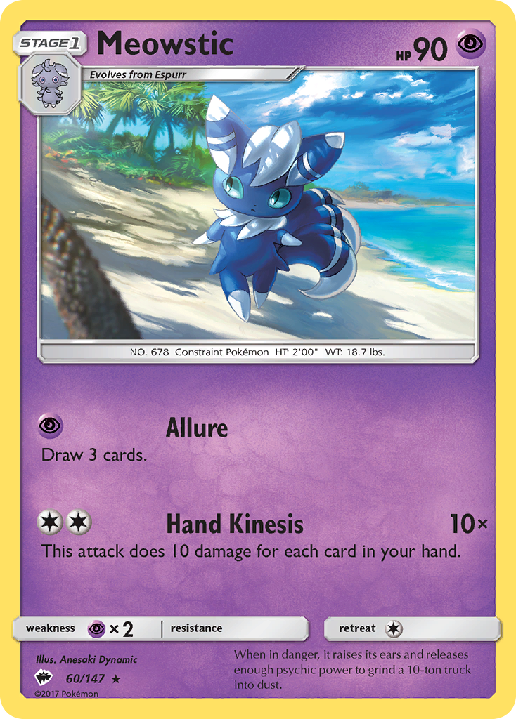 Meowstic - 60/147 - Burning Shadows SM3 - Rare