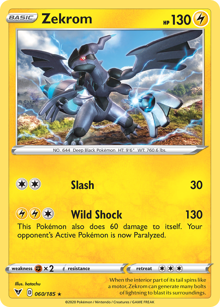 Zekrom - 60/185 - Vivid Voltage SWSH4 - Rare Holo
