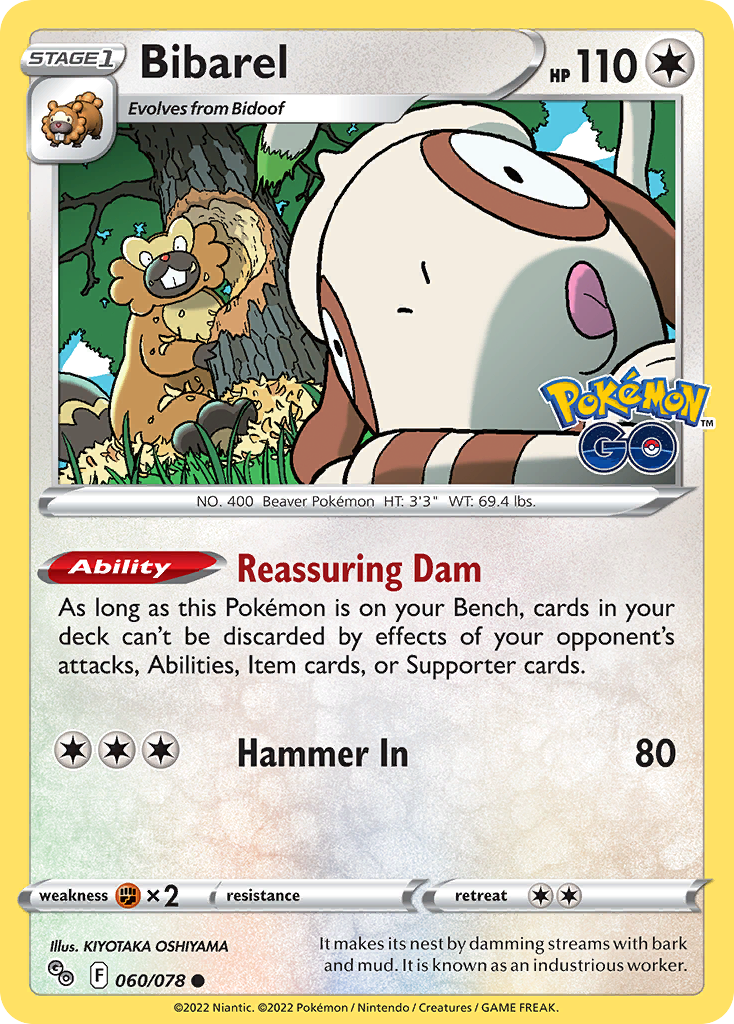 Bibarel - 60/78 - Pokémon GO PGO - Common