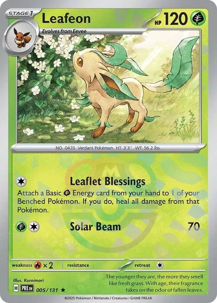 Leafeon - 005/131 - (Master Ball Pattern) ESPAÑOL Prismatic Evolutions SV8PT5