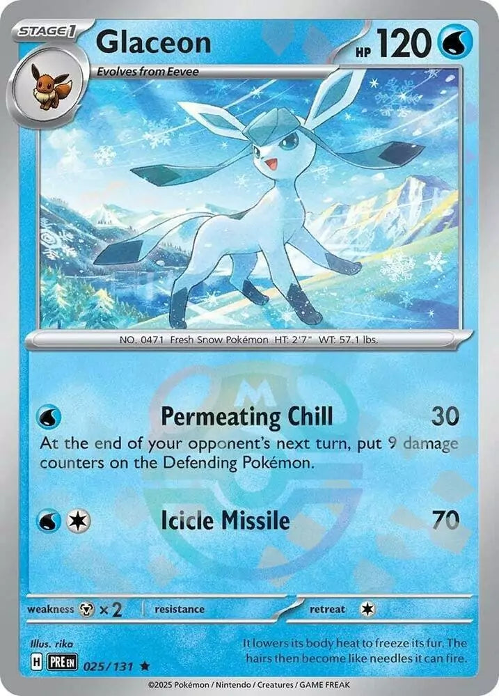 Glaceon - 025/131 - (Master Ball Pattern) ESPAÑOL Prismatic Evolutions SV8PT5