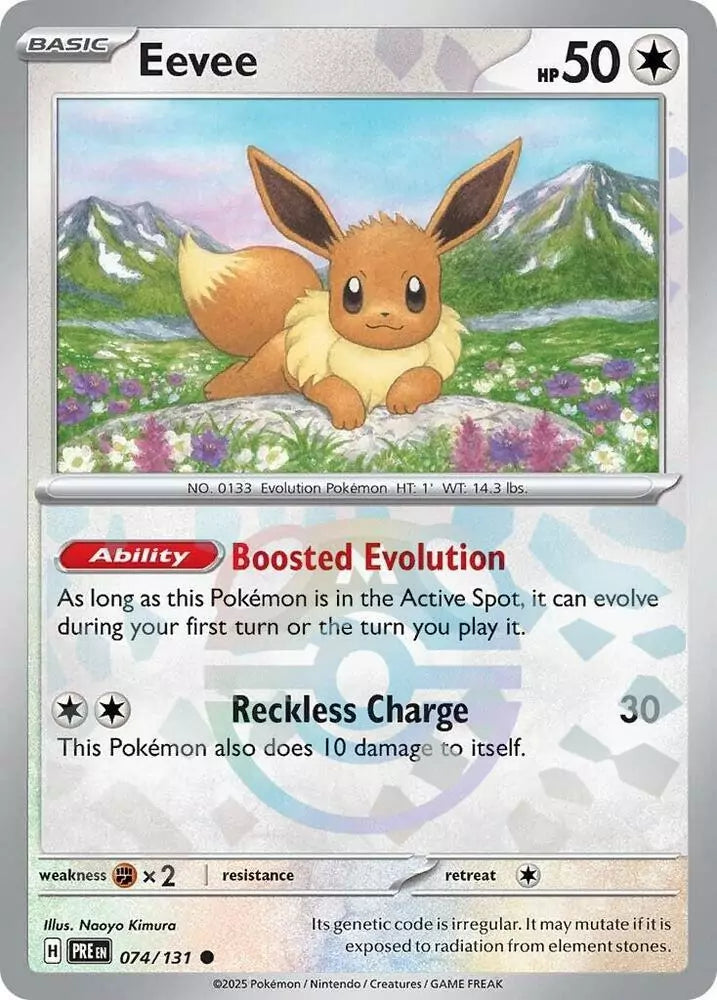 Eevee - 074/131 - (Master Ball Pattern) ESPAÑOL Prismatic Evolutions SV8PT5