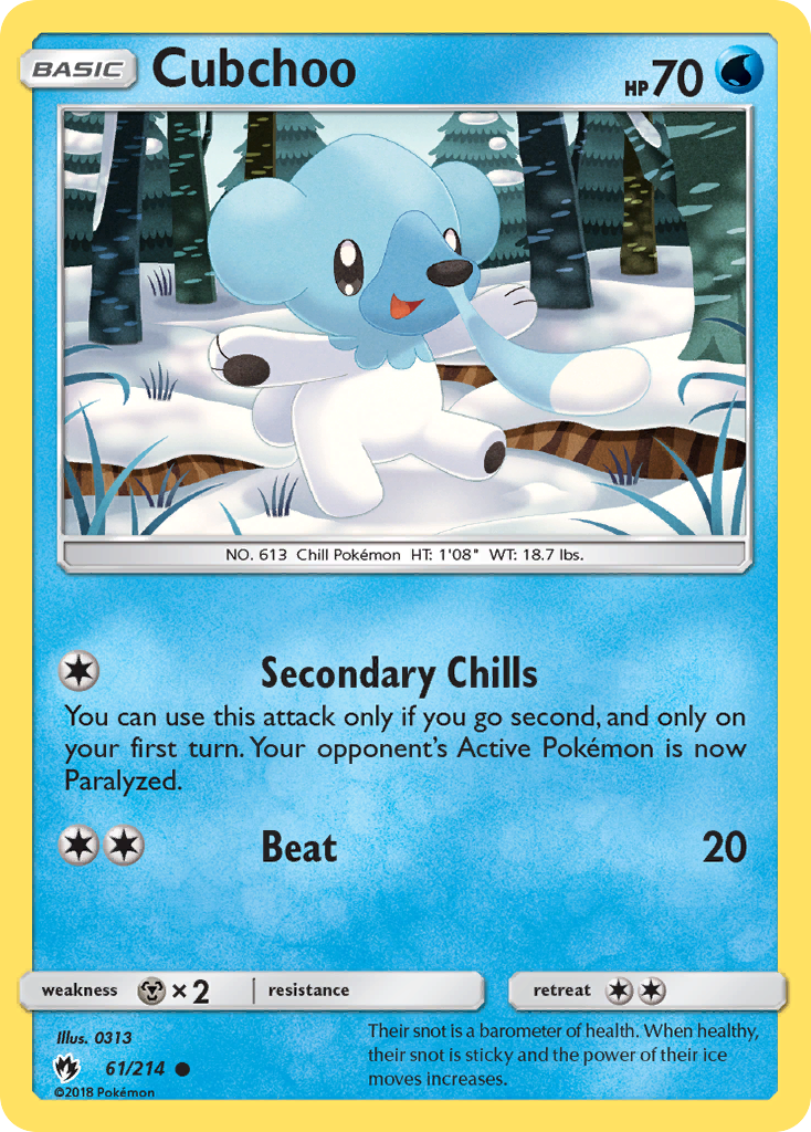 Cubchoo - 61/214 - Lost Thunder SM8 - Common
