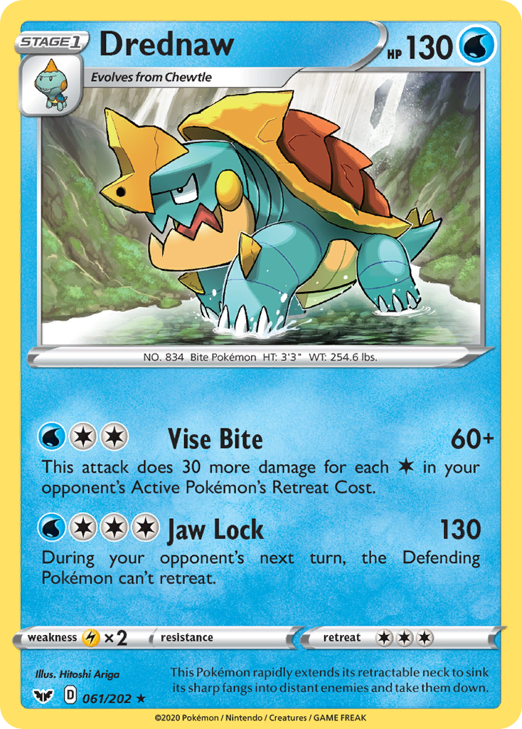 Drednaw - 61/202 - Sword & Shield SWSH1 - Rare