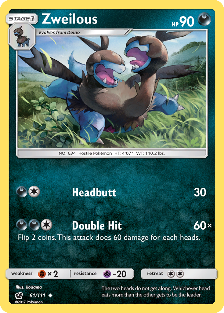 Zweilous - 61/111 - Crimson Invasion SM4 - Uncommon