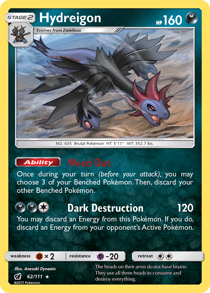 Hydreigon - 62/111 - Crimson Invasion SM4 - Rare