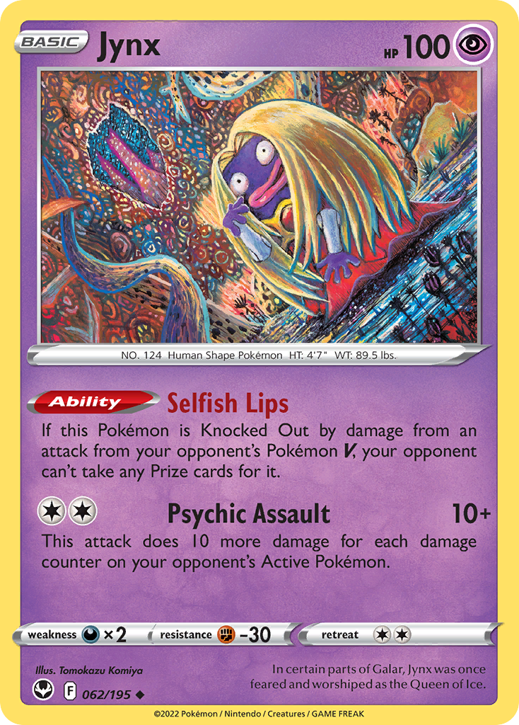 Jynx - 62/195 - Silver Tempest SWSH12 - Uncommon
