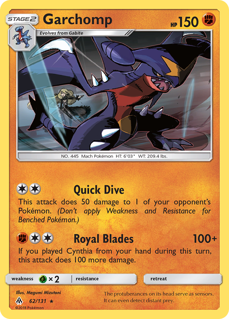 Garchomp - 62/131 - Forbidden Light SM6 - Rare Holo