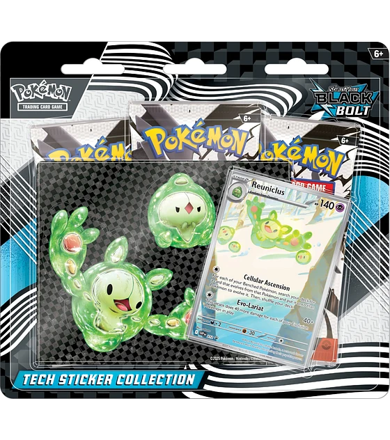 Pokemon TCG: Black Bolt - Tech Sticker (3 packs) INGLES (Scarlet & Violet)
