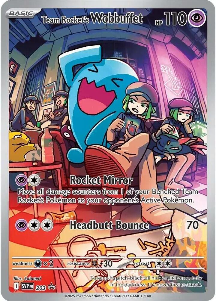 Team Rocket's Wobbuffet - 203 - Scarlet & Violet Promo Cards (SVP)- Rare C