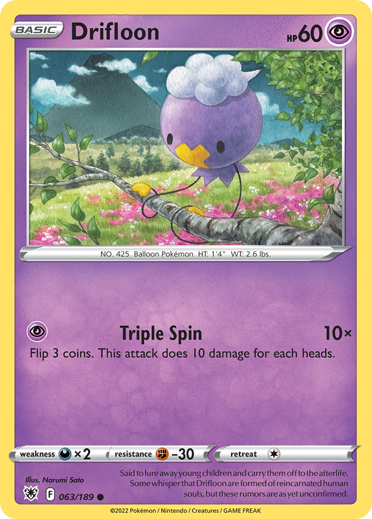 Drifloon - 63/189 - Astral Radiance SWSH10 - Common