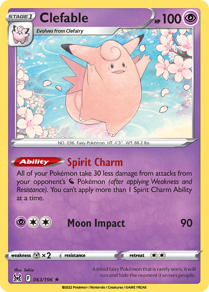 Clefable - 63/196 - Lost Origin SWSH11 - Rare