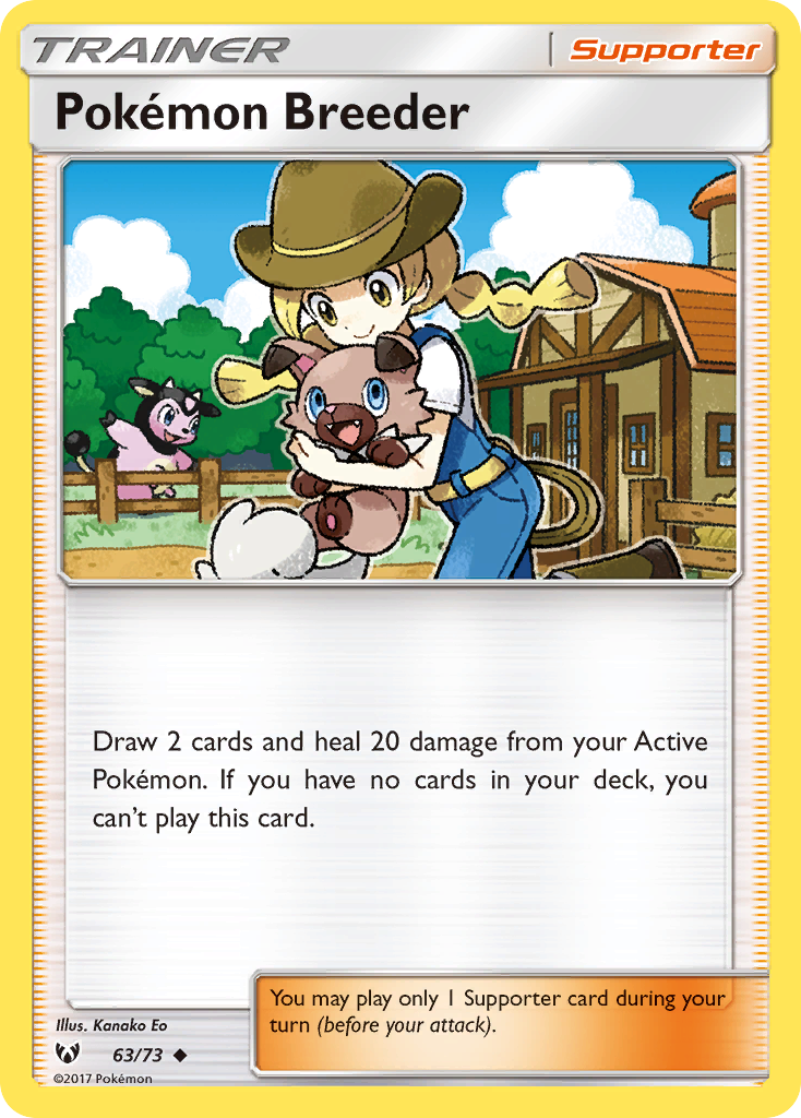 Pokémon Breeder - 63/73 - Shining Legends SM35 - Uncommon