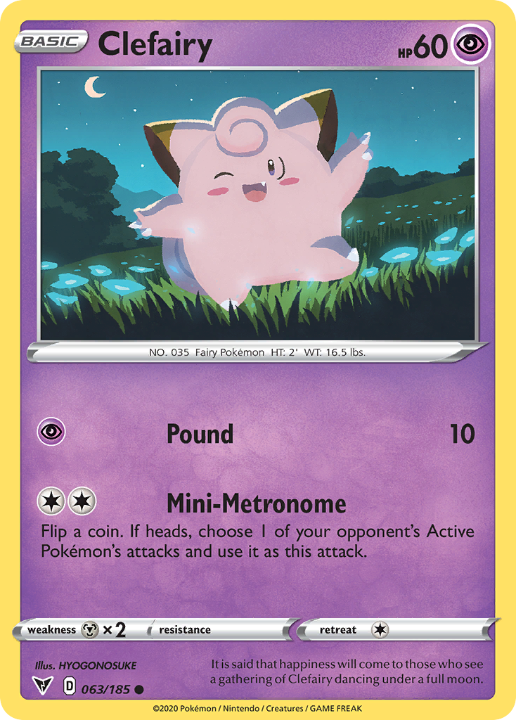 Clefairy - 63/185 - Vivid Voltage SWSH4 - Common