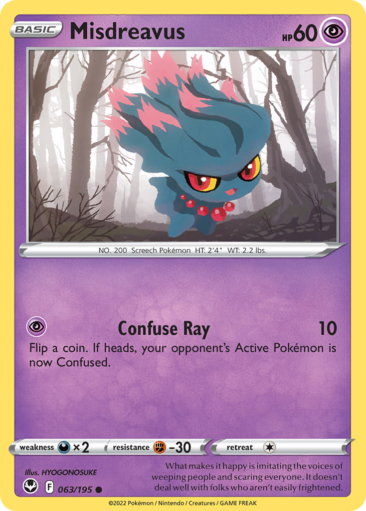 Misdreavus - 63/195 - Silver Tempest SWSH12 - Common