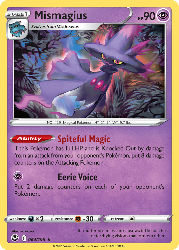 Mismagius - 64/195 - Silver Tempest SWSH12 - Rare
