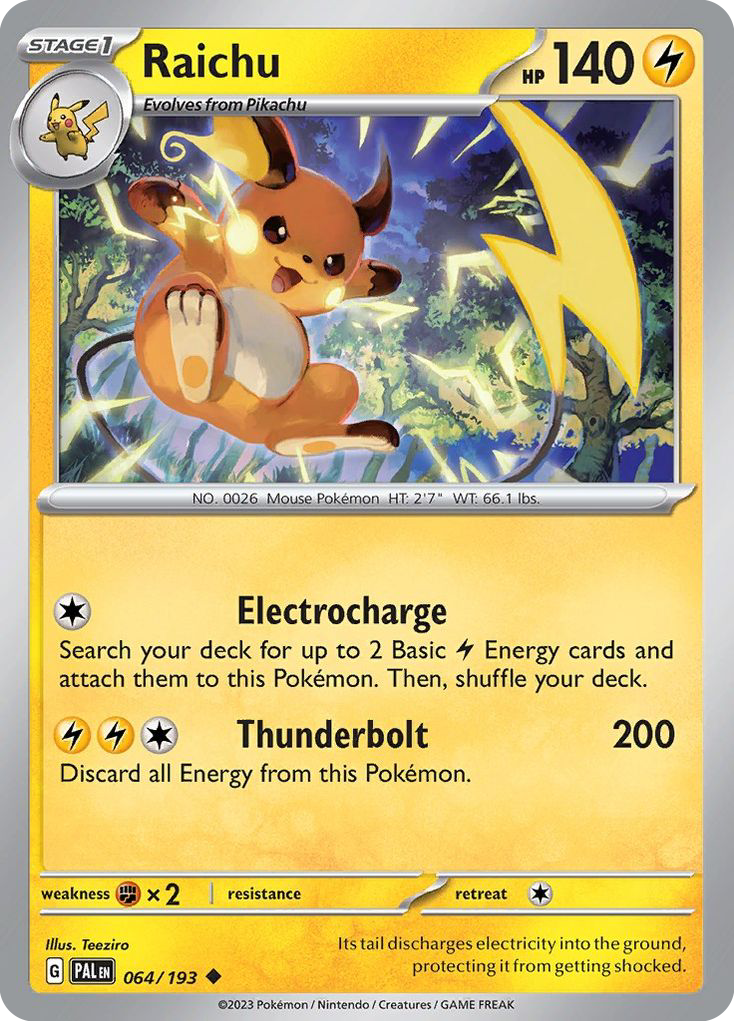 Raichu - 64/193 - Paldea Evolved SV2 - Uncommon