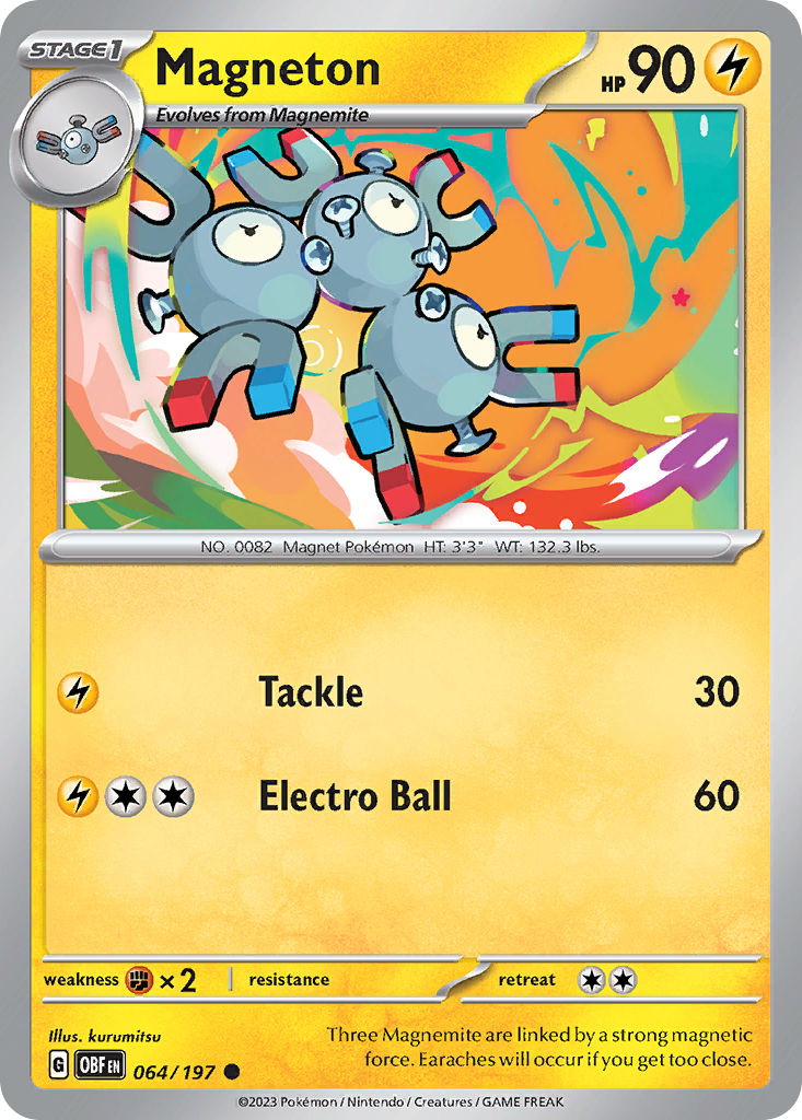 Magneton - 64/197 - Obsidian Flames SV3 - Common