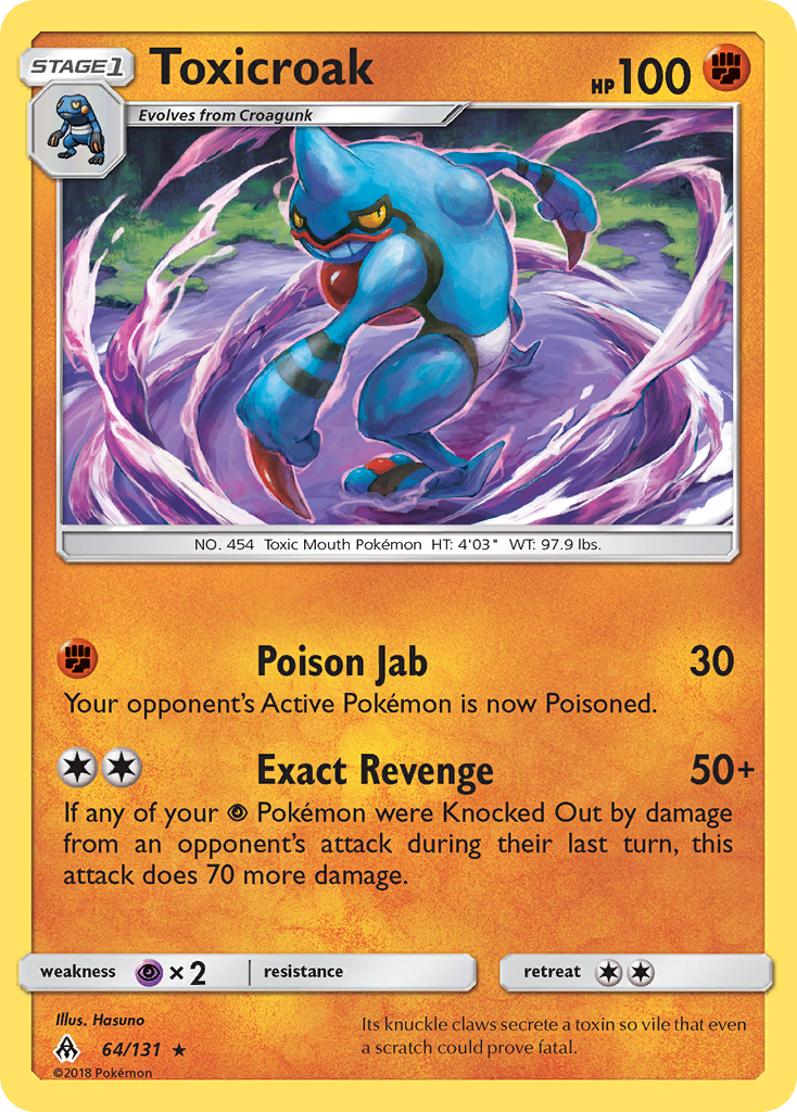 Toxicroak - 64/131 - Forbidden Light SM6 - Rare