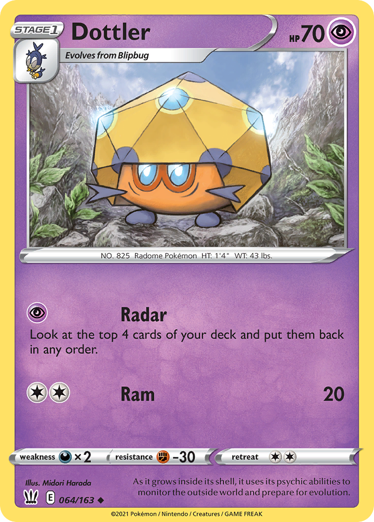 Dottler - 64/163 - Battle Styles SWSH5 - Uncommon
