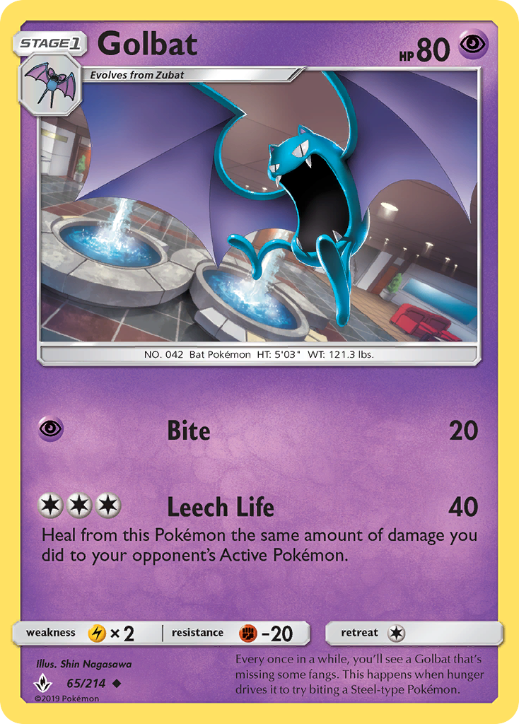 Golbat - 65/214 - Unbroken Bonds SM10 - Uncommon