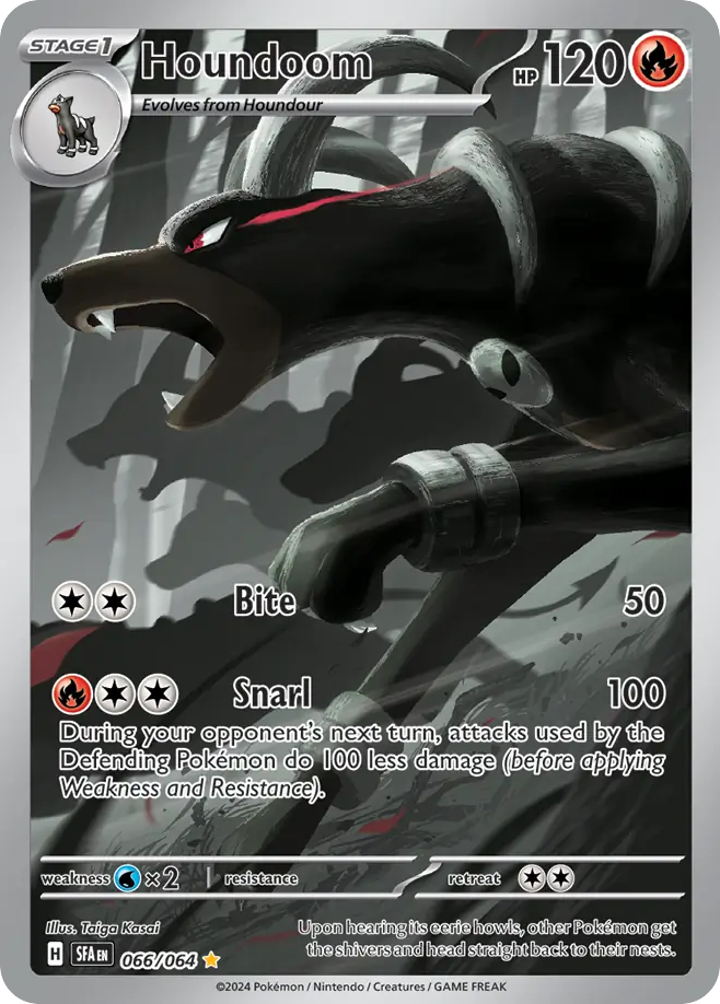 Houndoom - 66/64 - Shrouded Fable SV6PT5 - Illustration Rare
