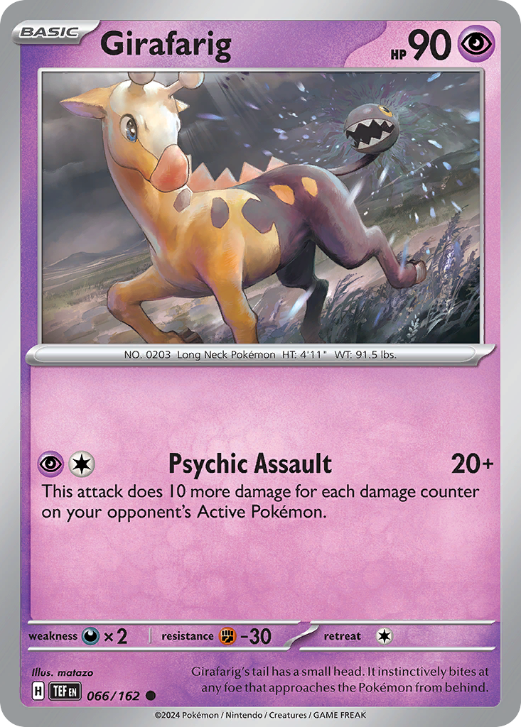 Girafarig - 66/162 - Temporal Forces SV5 - Common