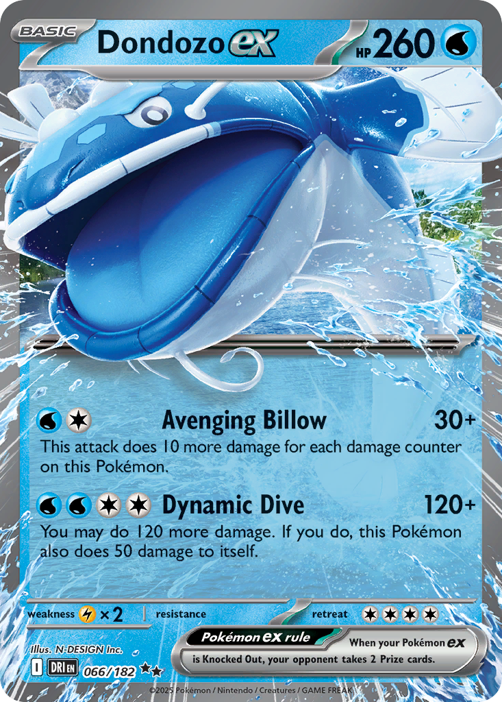 Dondozo ex - 66/182 - Destined Rivals SV10 - Double Rare