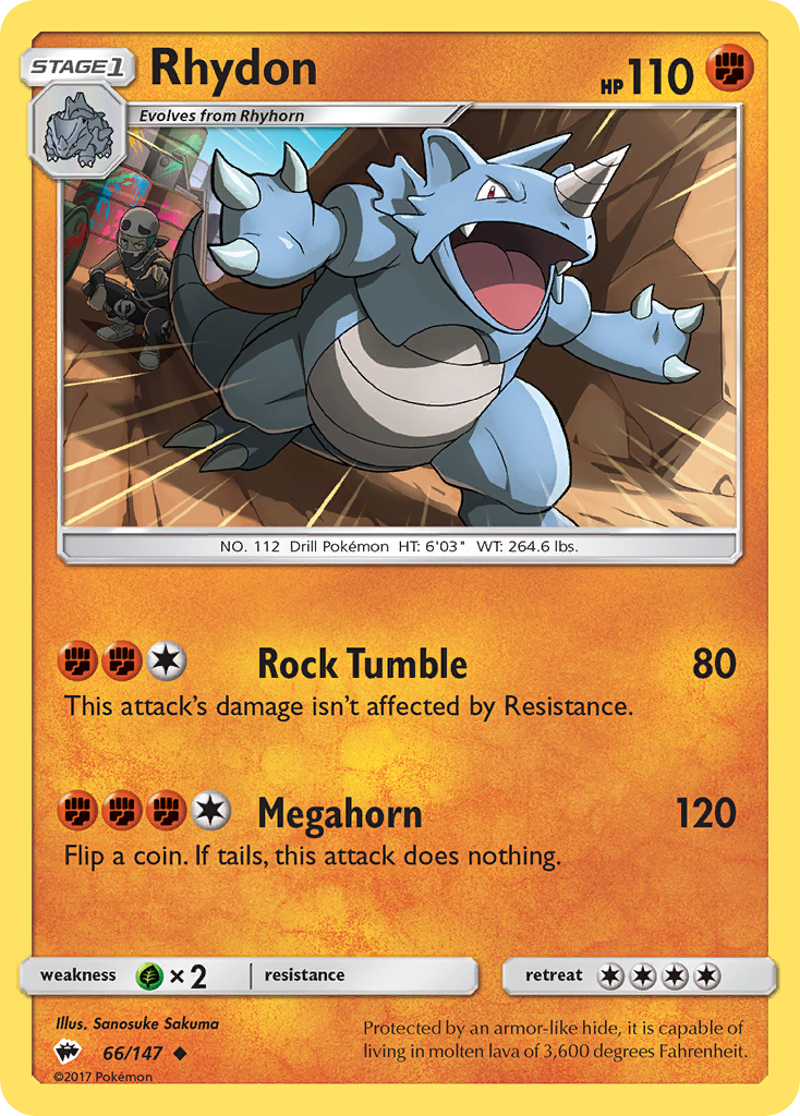 Rhydon - 66/147 - Burning Shadows SM3 - Uncommon