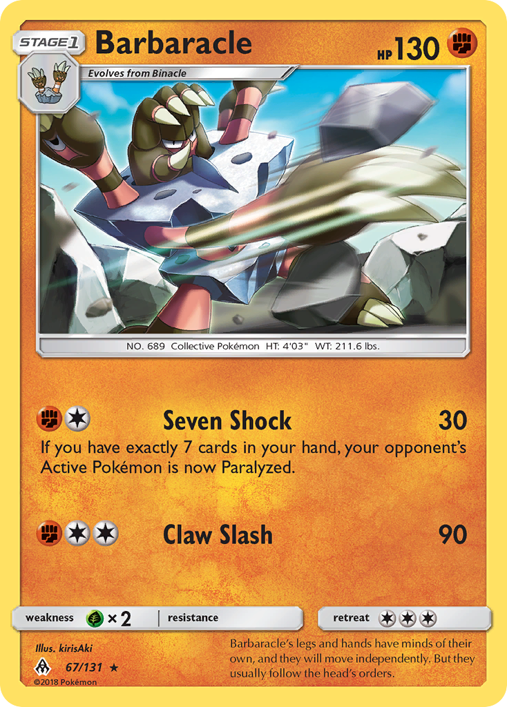 Barbaracle - 67/131 - Forbidden Light SM6 - Rare