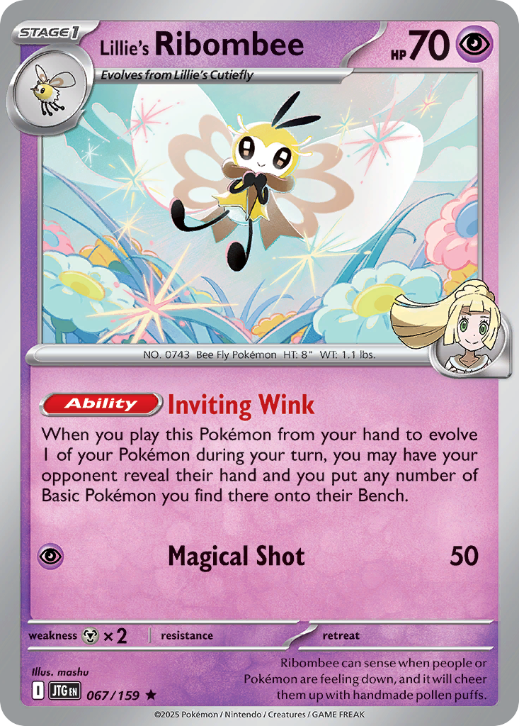 Lillie's Ribombee - 67/159 - Journey Together SV9 - Rare