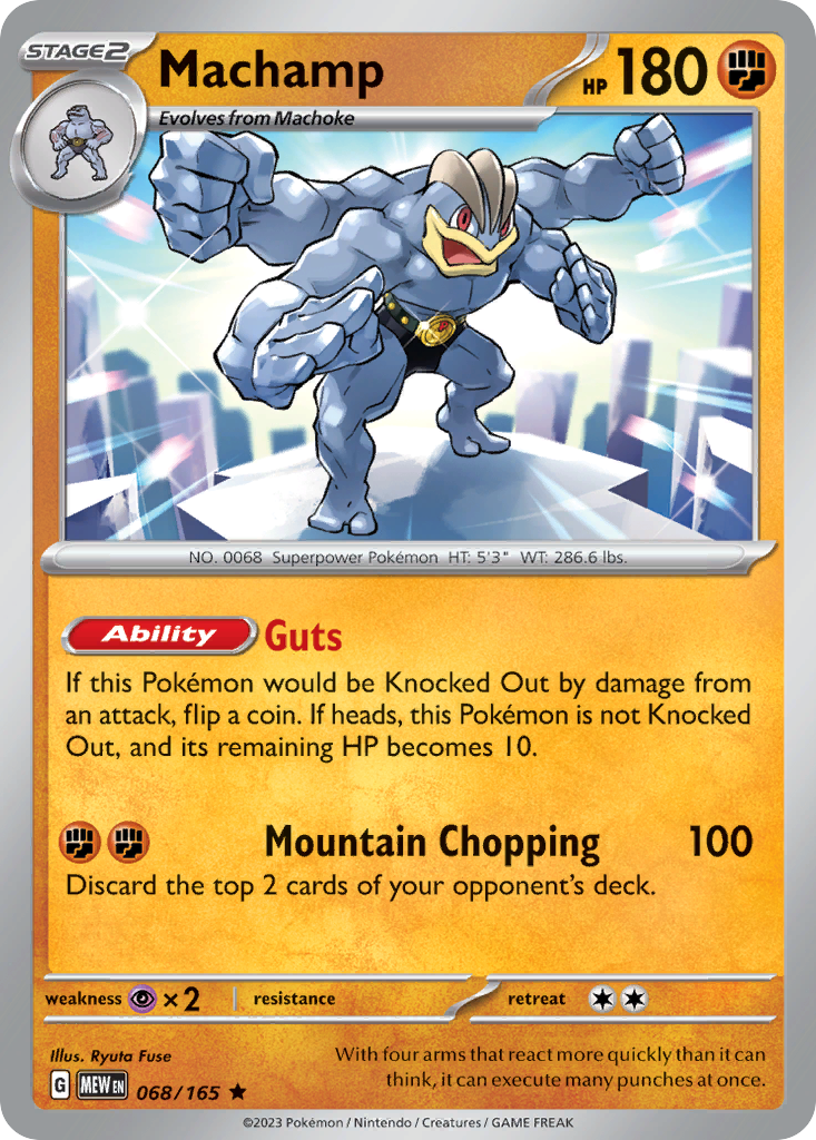 Machamp - 68/165 - 151 SV3PT5 - Rare