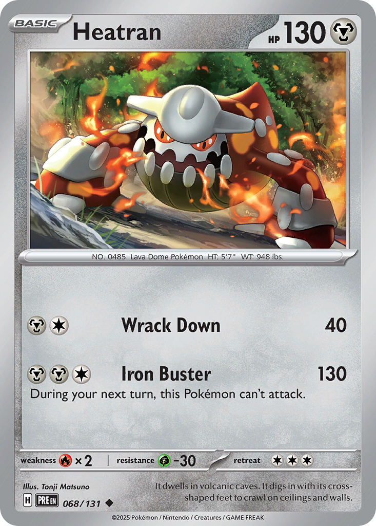 Heatran - 68/131 - Prismatic Evolutions SV8PT5 - Uncommon