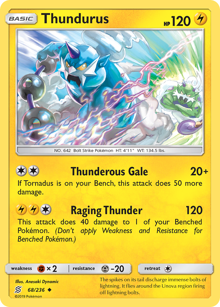 Thundurus - 68/236 - Unified Minds SM11 - Uncommon