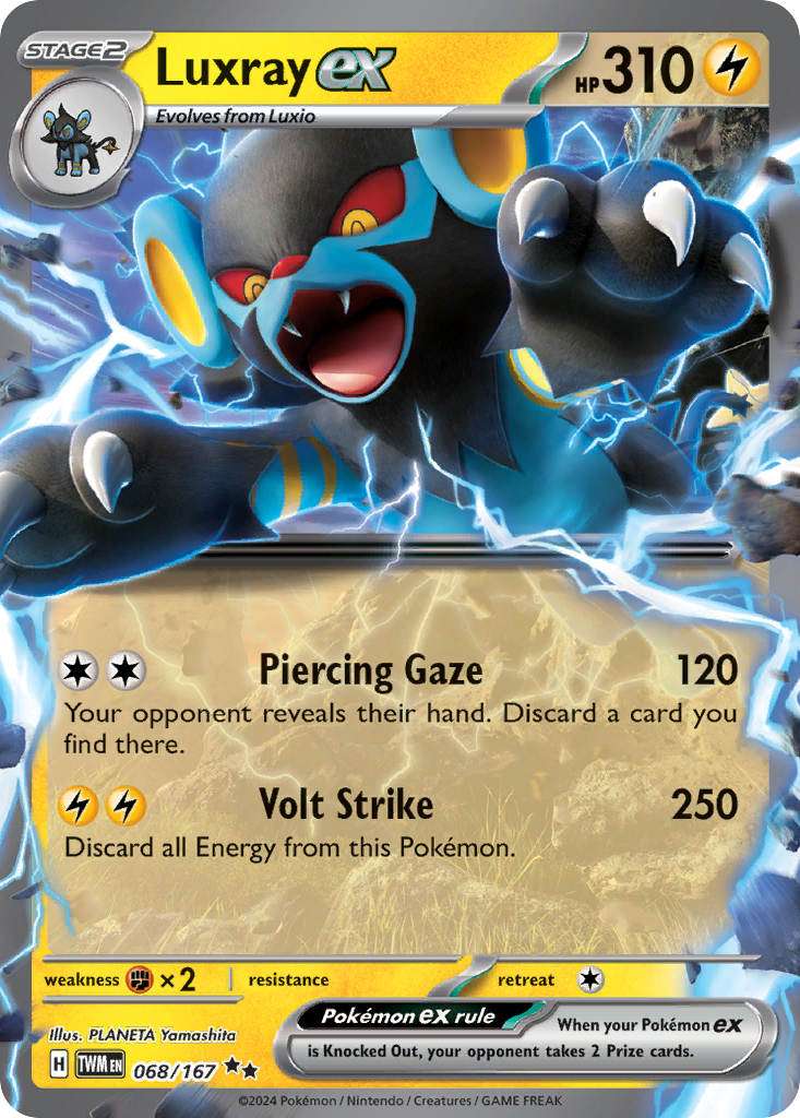 Luxray ex - 068/167 - Twilight Masquerade SV6 - Doble Rare c