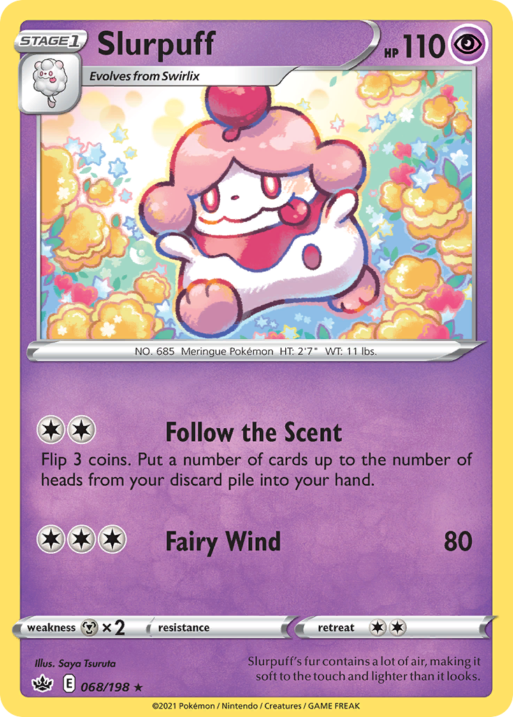 Slurpuff - 68/198 - Chilling Reign SWSH6 - Rare